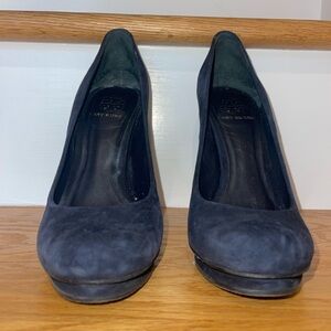 Tory Burch Black Suede Heels